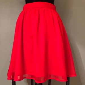 Red Layered Skirt